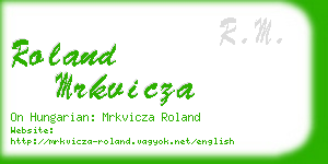 roland mrkvicza business card